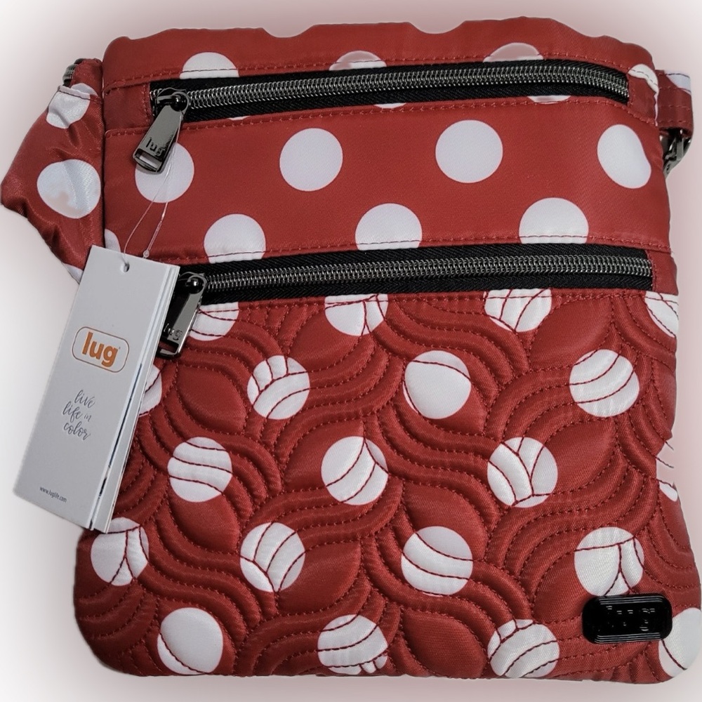 🐢 Lug Skipper SE. Crimson Large Dot.  NWT Crossbody purse bag